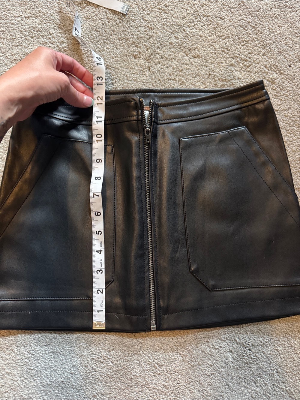 Free People Black Faux Leather Mini Skirt - Picture 4 of 4